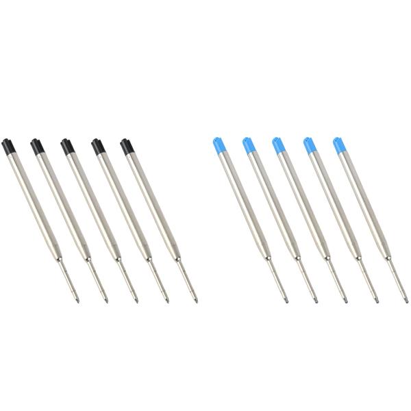 Set da 10 ricariche per penne a sfera spessore B, blu – Ricariche universali per penne a sfera – Resistenti per ufficio e uso quotidiano