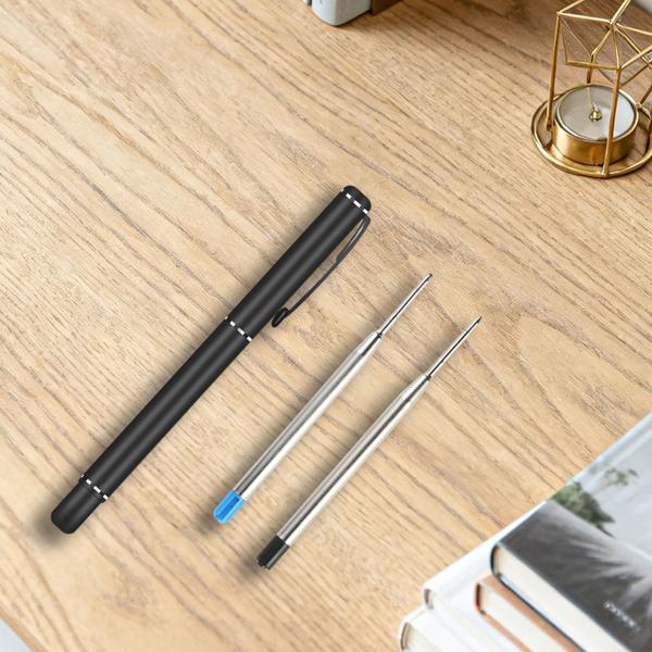 Set da 20 ricariche per penna a sfera, spessore B, nero – Ricariche universali per penne a sfera – Durature per ufficio e uso quotidiano