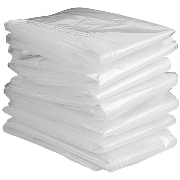 Premium vacuum bag set, 15 pieces in 5 sizes for clothing & bed linen – reusable space savers for travel & wardrobe – transparent