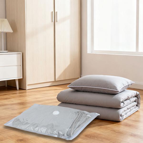 Premium vacuum bag set, 15 pieces in 5 sizes for clothing & bed linen – reusable space savers for travel & wardrobe – transparent