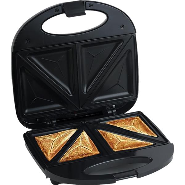 Sandwichmaker für 2 Sandwiches mit 850 Watt Leistung, Antihaftbeschichtung, Cool-Touch-Griff,  Sandwich-Toaster für die schnelle Küche