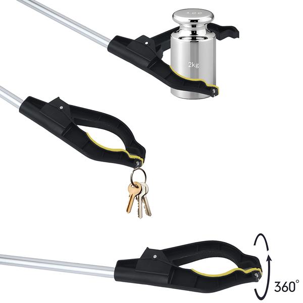 Praktischer Greifarm 76 cm – Ergonomische Greifzange mit Magnetspitze und 360° drehbarem Kopf – Für Senioren, fürs Bücken, Aufheben, den Garten & mehr