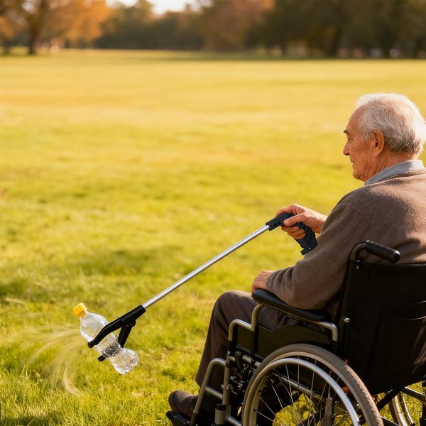 Praktischer Greifarm 76 cm – Ergonomische Greifzange mit Magnetspitze und 360° drehbarem Kopf – Für Senioren, fürs Bücken, Aufheben, den Garten & mehr