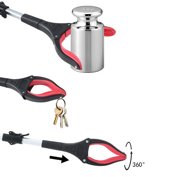 Pinza prensile pieghevole da 92 cm in alluminio leggero con forte punta magnetica e impugnatura antiscivolo – Per anziani, per piegarsi, raccogliere, in giardino e altro ancora