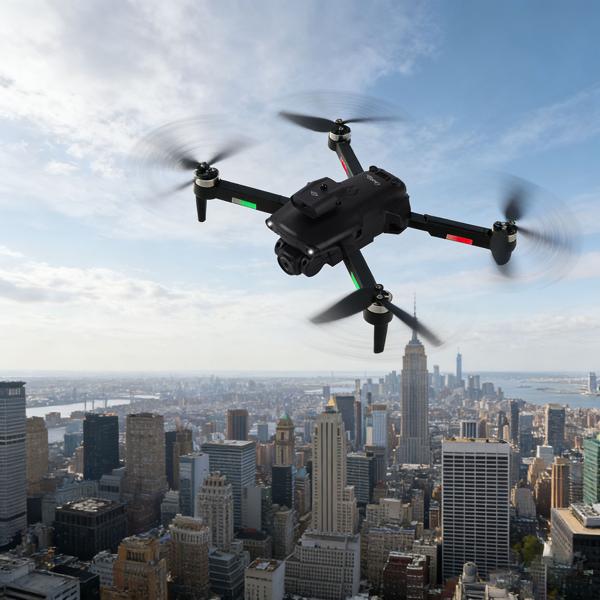 Quadricoptère RC WiFi pliable avec caméra HD, détection d’obstacles et batterie supplémentaire - drone C0 brushless pour débutants, portée 80 m, application