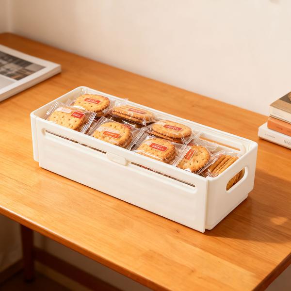 12-piece extendable kitchen cabinet organizer set (28–48 cm) – adjustable shelf insert for order in cabinet & fridge – foldable, white