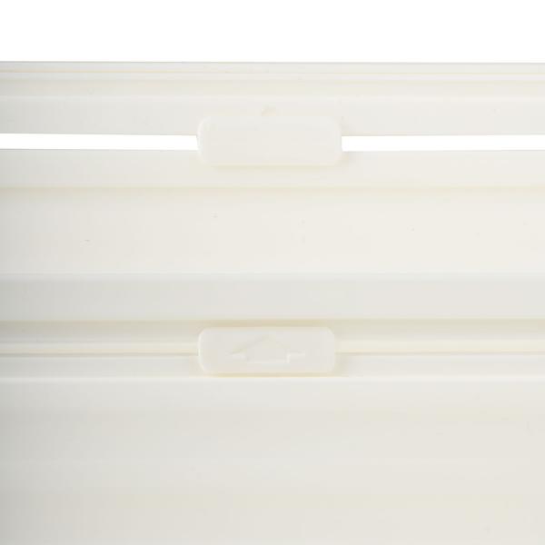 12-piece extendable kitchen cabinet organizer set (28–48 cm) – adjustable shelf insert for order in cabinet & fridge – foldable, white