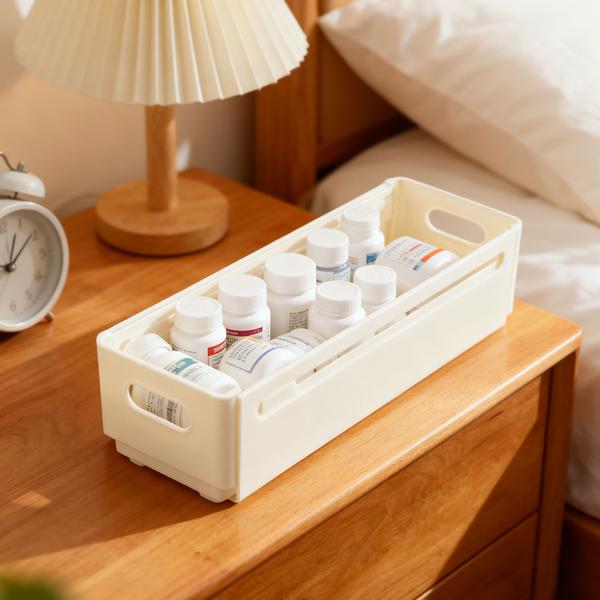 12-piece extendable kitchen cabinet organizer set (28–48 cm) – adjustable shelf insert for order in cabinet & fridge – foldable, white