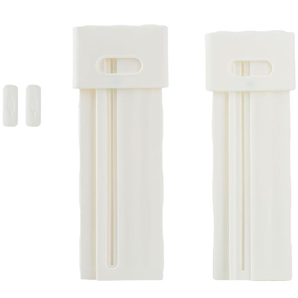 12-piece extendable kitchen cabinet organizer set (28–48 cm) – adjustable shelf insert for order in cabinet & fridge – foldable, white