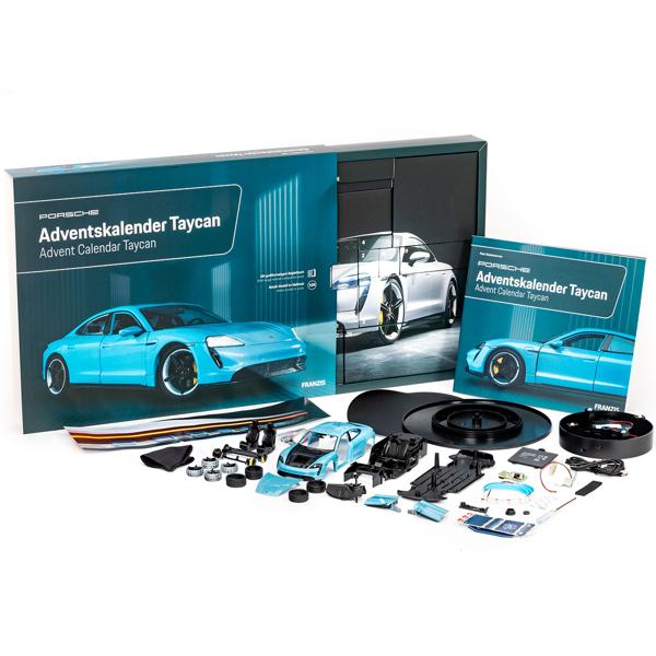 Exklusiver Porsche Taycan Adventskalender: Hochwertiges Metall-Modell 1:24. Perfektes Geschenk für Männer, Sammler & Bastel-Fans