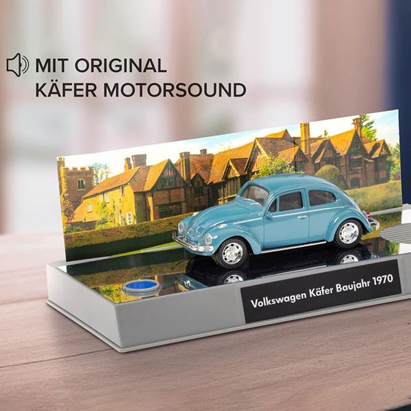 VW Käfer Adventskalender – Original Soundmodul & Modell Bausatz 1:43 – Klassisches Modellauto mit legendärem Motorsound