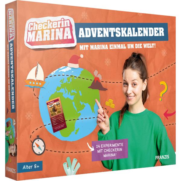 Calendrier de l‘Avent Expériences Checkerin Marina - 24 CheXperiments Tour du Monde Enfants 8+ Ans - Nature-Technologie-Cultures - Produit en allemand