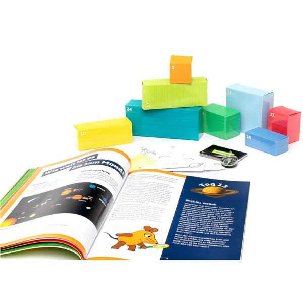 Die Maus Calendrier de l’Avent d’astronomie - Die Sendung mit der Maus, 24x plaisir spatial pour enfants, incl. livre d’accompagnement, calendrier de l’Avent pour enfants - produit en allemand