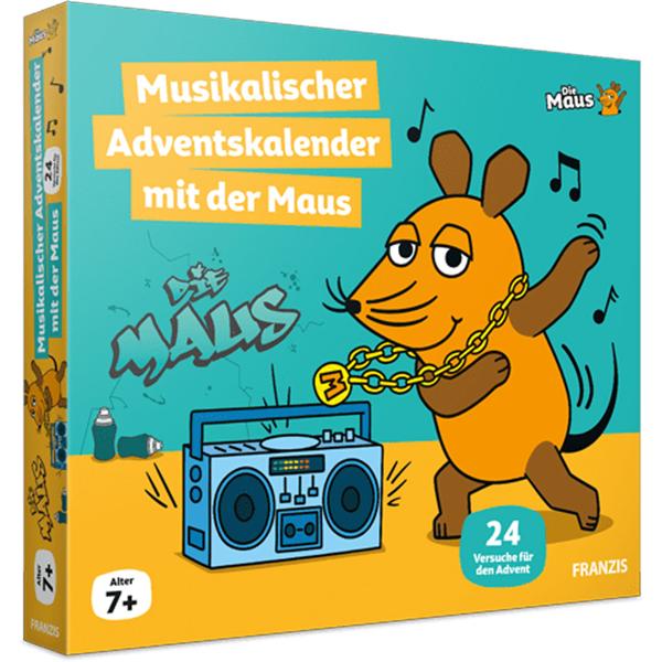 Die Maus Calendrier de l’Avent Musical - 24 Expériences Sonores & Instruments pour Enfants dès 7 ans - Livret & Emballage Durable - Produit en allemand