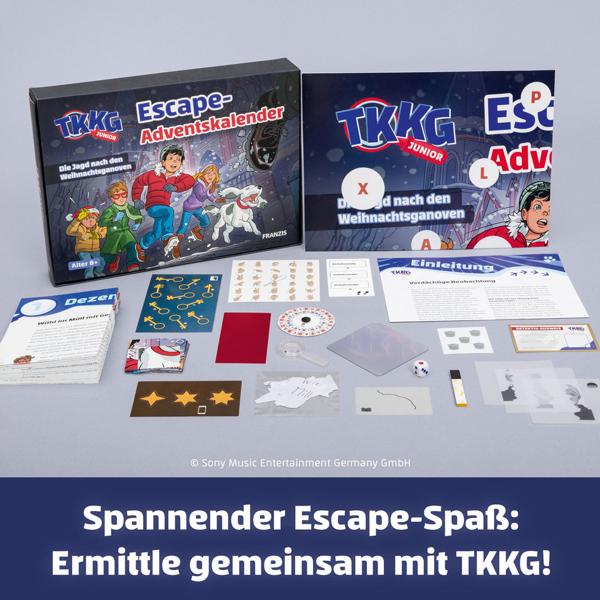Spannender TKKG Junior Escape Adventskalender – Geniale Rätsel für clevere Detektive – Hochwertiges Weihnachtsgeschenk