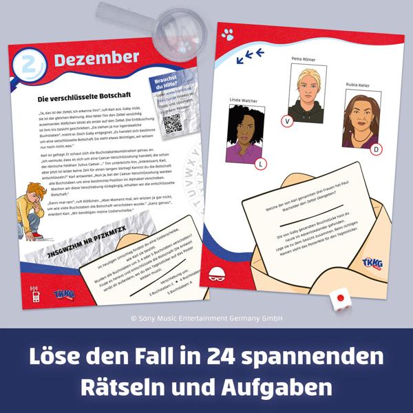 Spannender TKKG Junior Escape Adventskalender – Geniale Rätsel für clevere Detektive – Hochwertiges Weihnachtsgeschenk