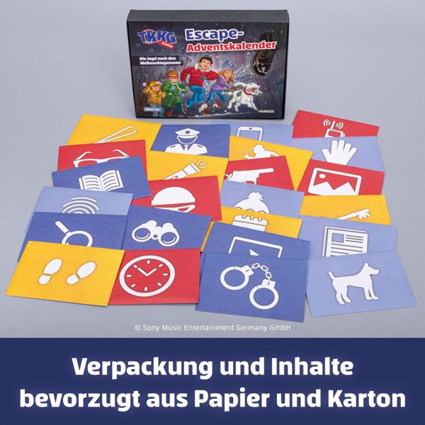 Spannender TKKG Junior Escape Adventskalender – Geniale Rätsel für clevere Detektive – Hochwertiges Weihnachtsgeschenk
