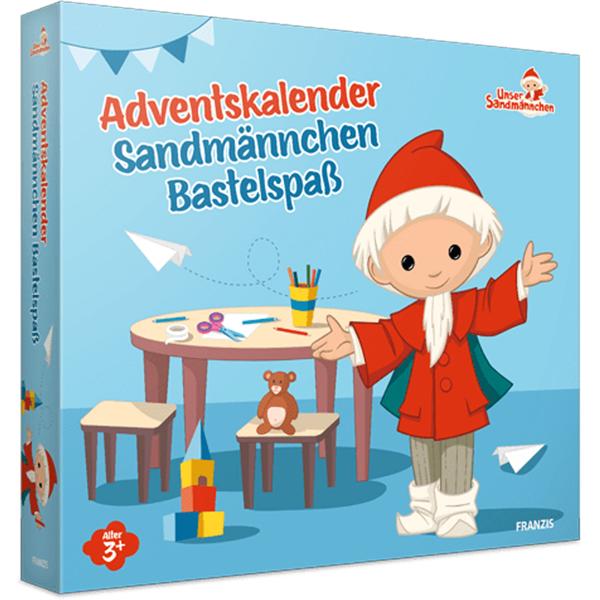 Calendrier de l’Avent Sandmännchen - Kit créatif diorama & 24 histoires à lire - Plaisir familial & durable - Dès 3 ans - Produit en allemand