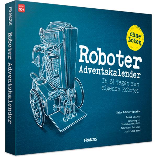 Kit Calendrier de l’Avent Robot - Construisez votre 1er robot sans soudure en 24 étapes - Apprentissage électronique, dès 10 ans, nécessite 3 piles AA - en allemand