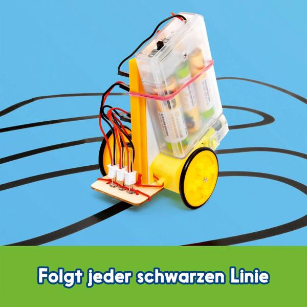 GEOlino Roboter-Bausatz - Elektronik Set für Kinder ab 10 Jahren, Roboter ohne Löten bauen, inkl. bebilderter Anleitung, MINT