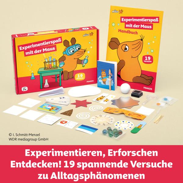 Experimentierspass mit der Maus - Forscher Set mit 19 Experimenten, inkl. Begleitbuch & Wissensvermittlung