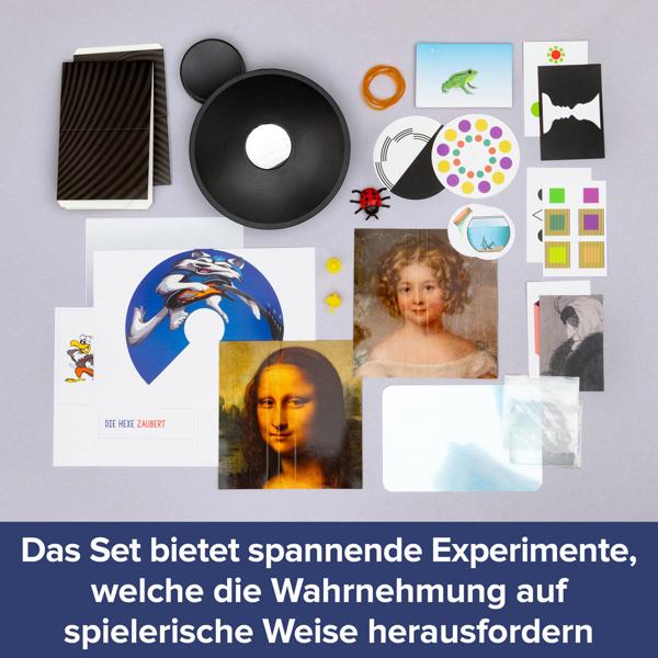 Optische Illusionen und Experimente - Lernspielzeug Optik Baukasten inkl. Miraskop für faszinierende Hologramme, ideales Geschenk für junge Entdecker