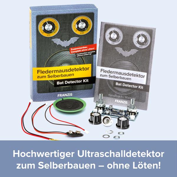 Fledermausdetektor zum Selberbauen: Hochwertiges Bastel-Set, um Fledermäuse zu hören, für Hobby-Forscher & Naturbeobachtung