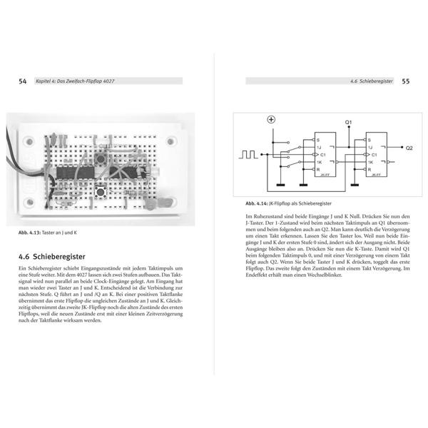Lernpaket Digitale Elektronik - Elektronik Bausatz - 20 Projekte, inkl. Bauteile, Platine, Schaltplänen & Handbuch