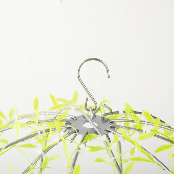 Set of 2 solar light spheres in leaf design - Ø40 cm garden sphere with 144 warm white LEDs - IP44 outdoor light incl. ground spike, S-hook and solar panel