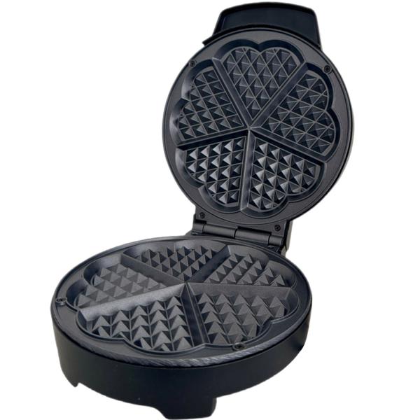 Herzform Waffeleisen aus Edelstahl, 1000 Watt: Für knusprige Perfektion. Waffelautomat für leckere Desserts & schnellen Backspass
