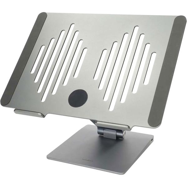 Universal notebook stand with 8-port docking station: an ergonomic workstation & tidy desk for the office & home office