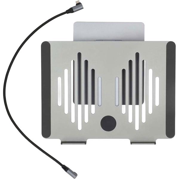 Universal notebook stand with 8-port docking station: an ergonomic workstation & tidy desk for the office & home office