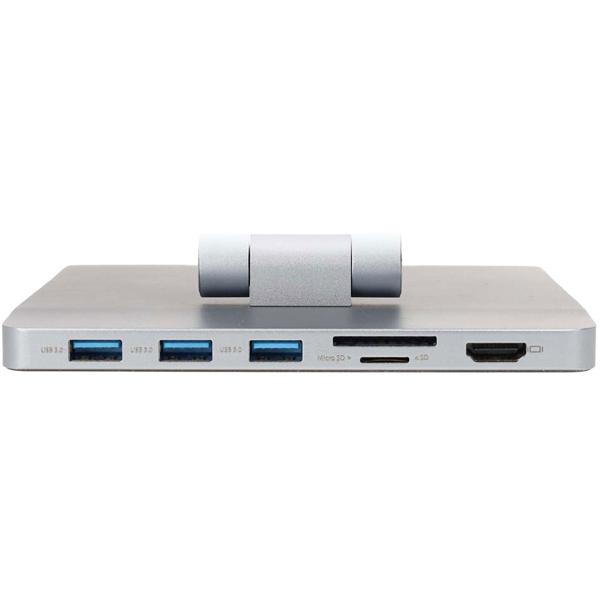 Universal notebook stand with 8-port docking station: an ergonomic workstation & tidy desk for the office & home office