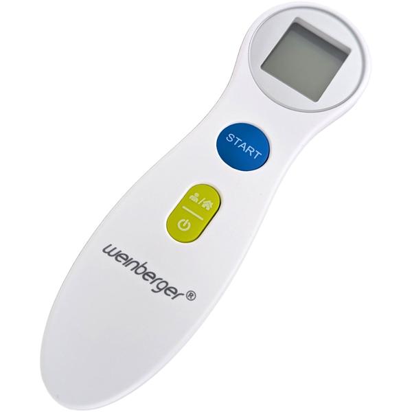 Thermomètre fièvre infrarouge – Thermomètre frontal numérique sans contact avec affichage tricolore – Ultra-rapide, mesure en 1 s pour enfants et adultes
