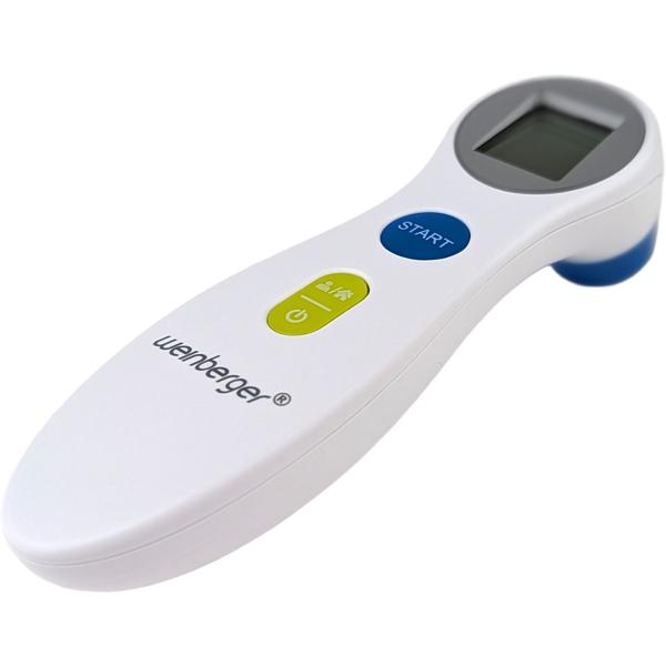 Thermomètre fièvre infrarouge – Thermomètre frontal numérique sans contact avec affichage tricolore – Ultra-rapide, mesure en 1 s pour enfants et adultes
