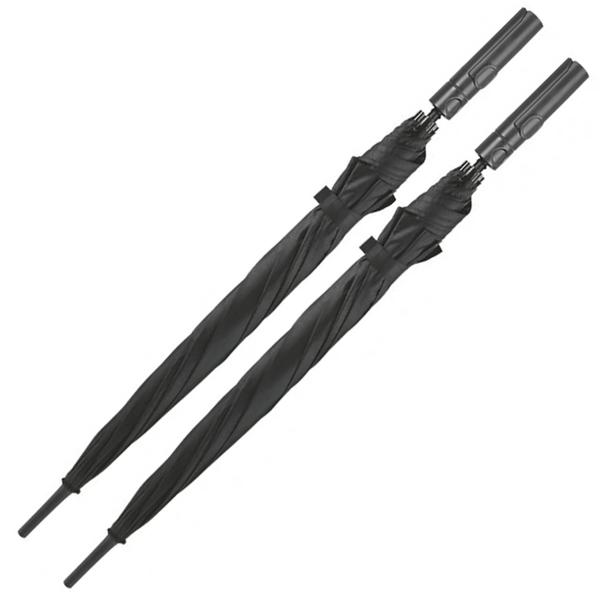 2er-Set Cupbrella Automatik Regenschirm mit Getränkehalter: Bleiben Sie trocken & haben Sie die Hand frei – ein zuverlässiger Regenschutz