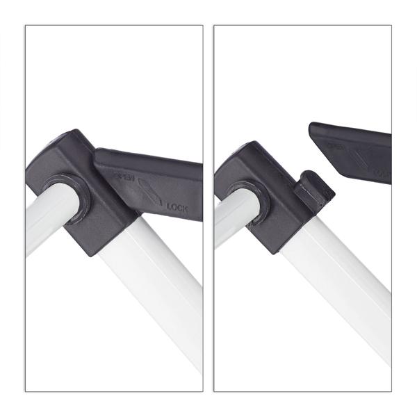 Effizienter Wäscheständer klappbar & ausziehbar, weiss: Ein flexibler Wäscheturm mit 11 Stangen für schnelles Trocknen