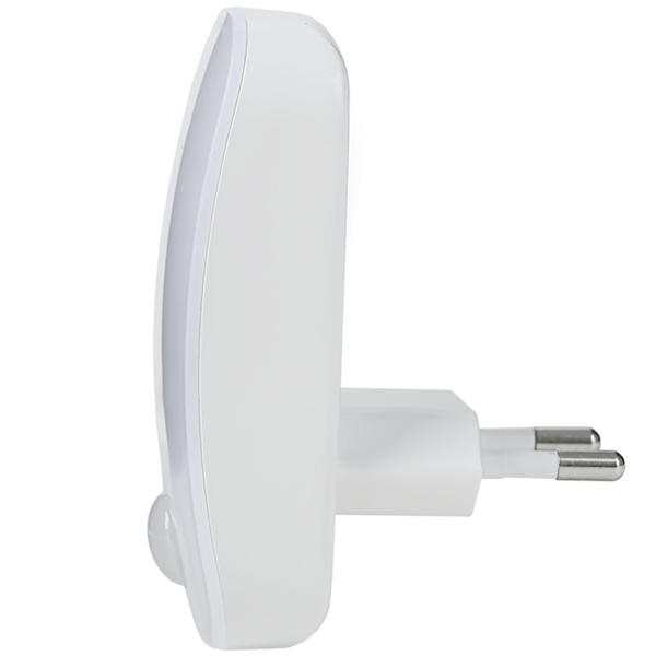 Set of 2 plug-in LED night lights with motion detector & dusk sensor, socket orientation light, 11 lm warm white, for hallway, stairs & children‘s room