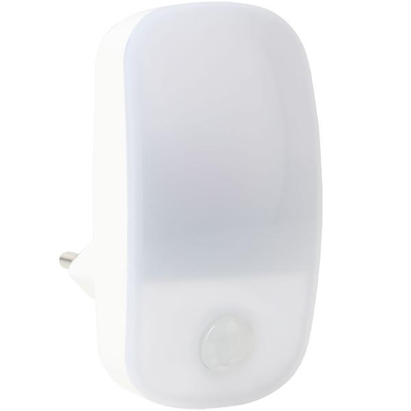 Set of 2 plug-in LED night lights with motion detector & dusk sensor, socket orientation light, 11 lm warm white, for hallway, stairs & children‘s room