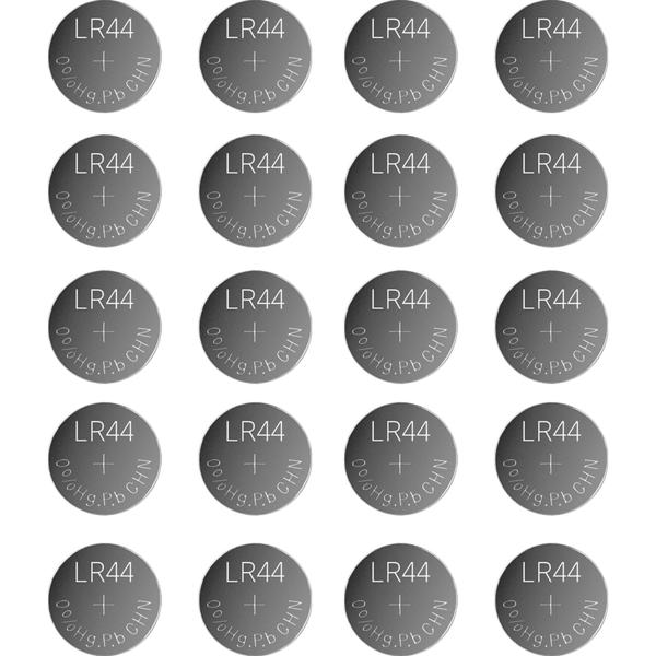 20er-Spar-Set LR44 AG13 Alkaline Knopfzellen 1,5V Batterien, 145 mAh hohe Kapazität, langlebige Uhrenbatterien für Spielzeug und Taschenrechner