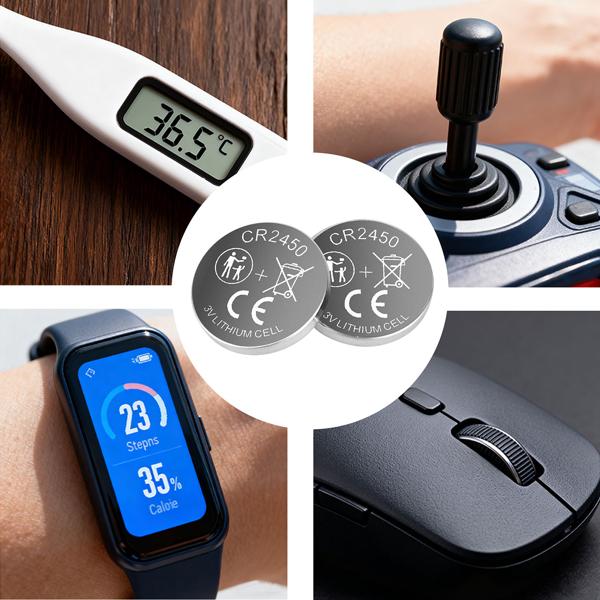 Set da 20 celle a bottone al litio CR2450 batterie 3V, 620 mAh alta capacità, batteria 3 volt di lunga durata per chiavi dell‘auto e dispositivi smart home