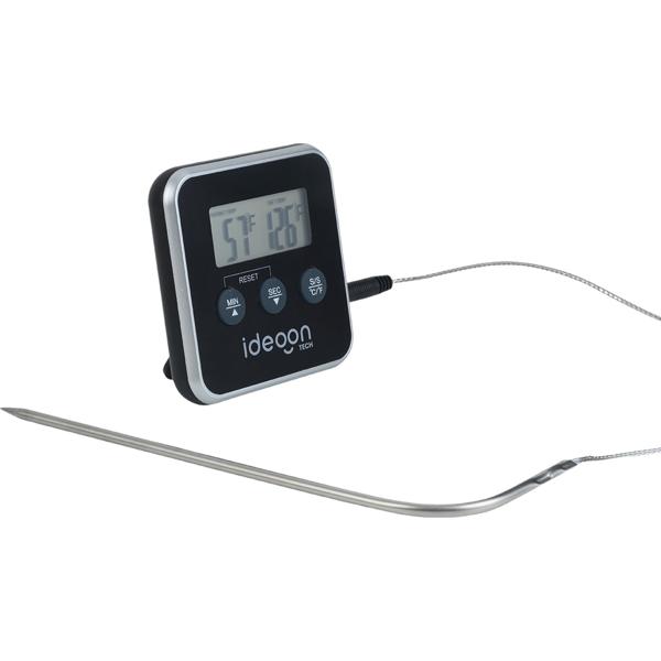 Termometro digitale per carne e forno con timer fino a 300 gradi, termometro con cavo per arrosti e griglia, per BBQ, griglia, smoker, forno