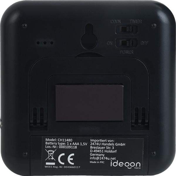 Termometro digitale per carne e forno con timer fino a 300 gradi, termometro con cavo per arrosti e griglia, per BBQ, griglia, smoker, forno