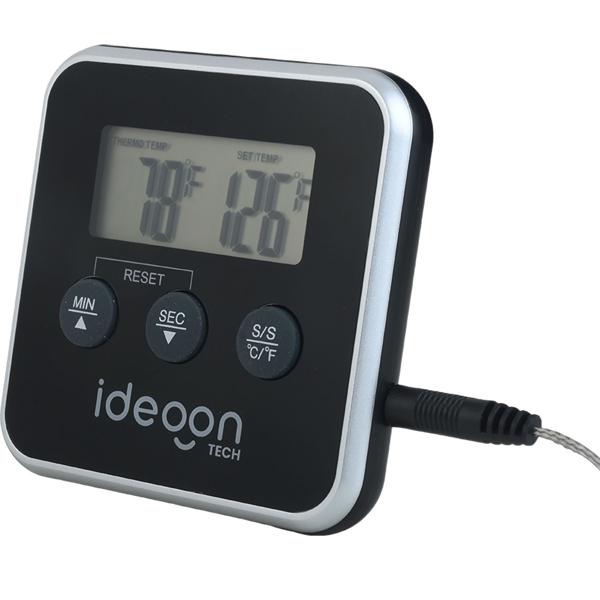 Termometro digitale per carne e forno con timer fino a 300 gradi, termometro con cavo per arrosti e griglia, per BBQ, griglia, smoker, forno