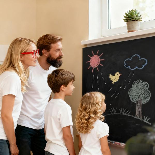 Pellicola lavagna autoadesiva 60 x 200 cm incl. 5 gessetti e pad di pulizia – pellicola da parete come lavagna e memo board per cucina, cameretta e ufficio