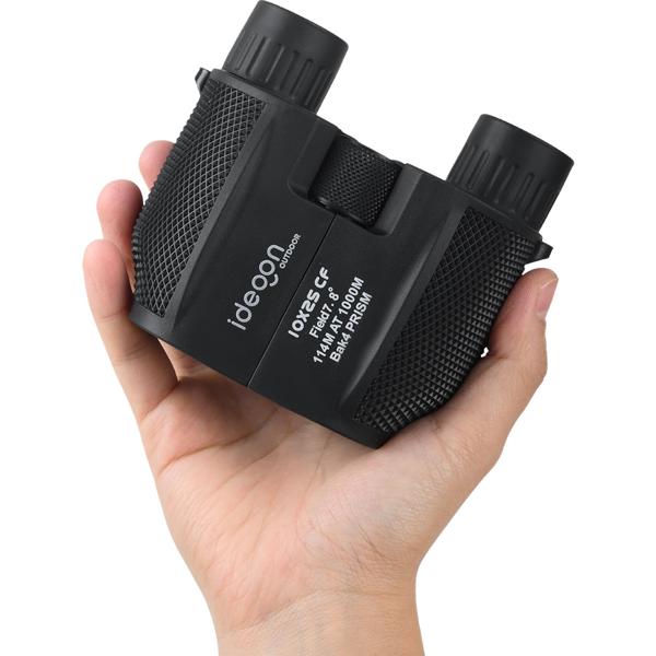 Kompaktes Mini Fernglas 10x25: Kompakt-Feldstecher für Jagd, Wandern & Outdoor. Mit Nachtsicht, BAK4 Prisma & Tasche - Ideal für Erwachsene & Kinder