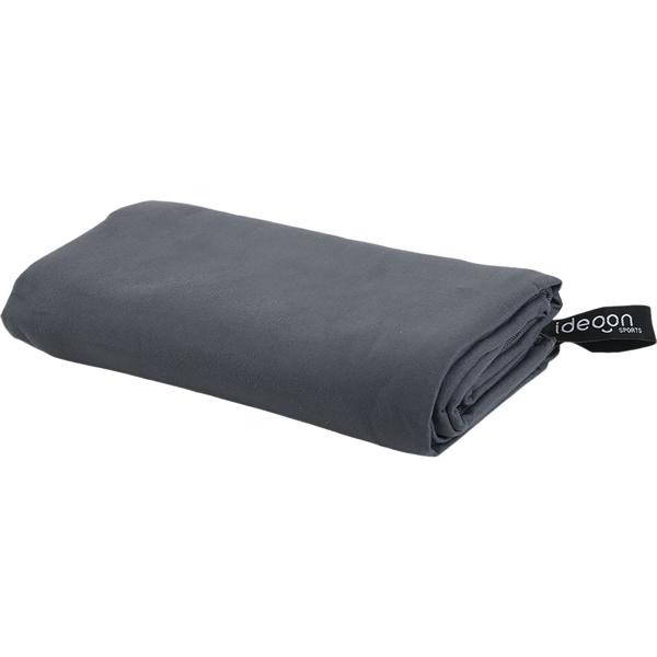 Linge de bain en microfibre 200 x 100 cm anthracite – grande serviette de sport, séchage rapide, poids plume – boîte de rangement incluse