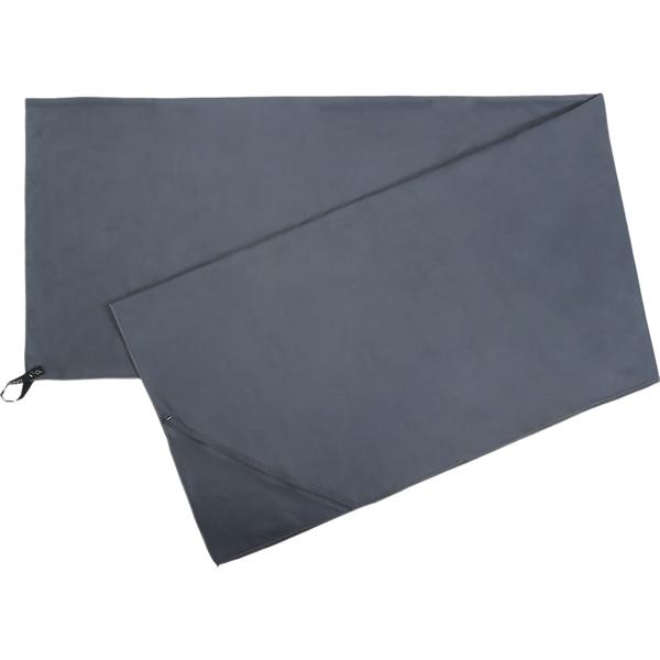 Linge de bain en microfibre 200 x 100 cm anthracite – grande serviette de sport, séchage rapide, poids plume – boîte de rangement incluse