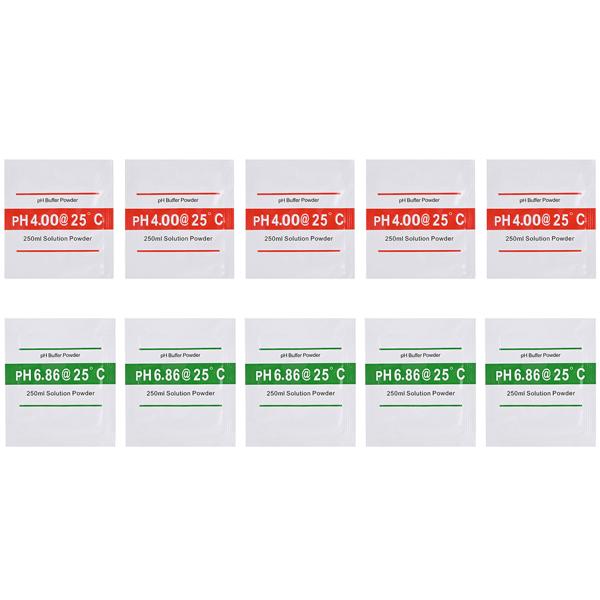 Professional 30-pack pH calibration solutions, high-precision pH 4.00 & pH 6.86 buffer solution, maximum performance for your pH meter