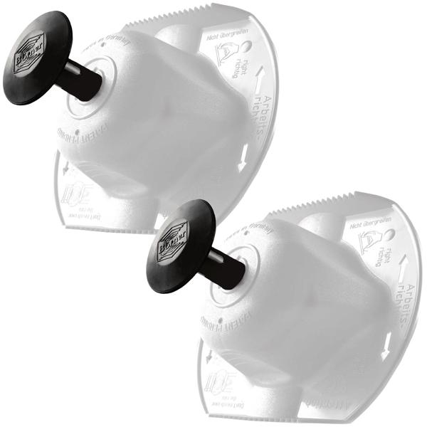 Set of 2 practical white safety fruit holders for slicer & grater – maximum safety, effortless slicing without risk, universally usable